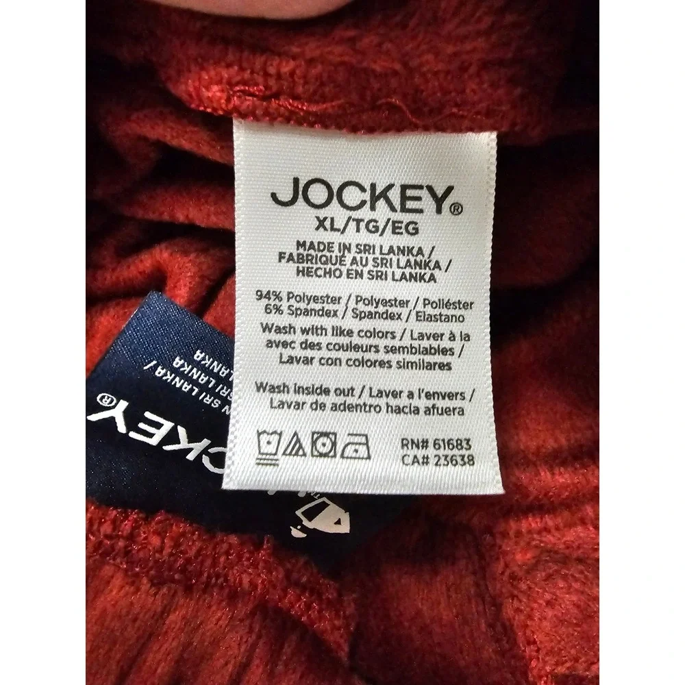 Jockey Generation Women XL Velour Sleep Pants Rust Red Wide Leg‎ Lounge New